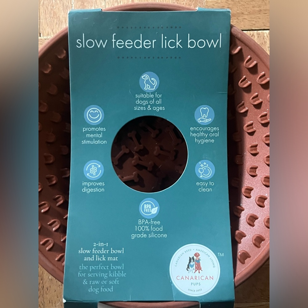 NEW - Slow Feeder Lick Bowl With Suction Base